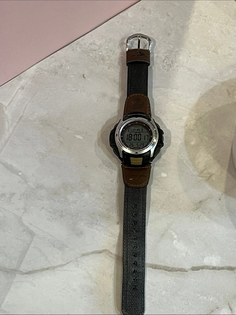 Casio Pathfinder Digital Watch in Black and Brown 45mm
